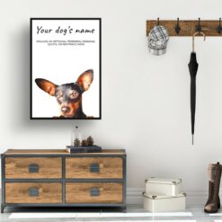 dog paintings prints doberman hall