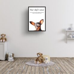 dog paintings prints doberman kids room