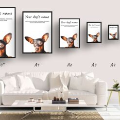 dog paintings prints doberman print size comparison