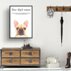 dog paintings prints french bulldog hall