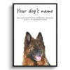 German Shepherd personalised dog print painting. Framed & un-framed wall art