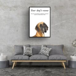 Great Dane personalised dog print painting. Framed & un-framed wall art 13 dog paintings prints great dane living room