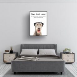 Irish Wolf Hound personalised dog print painting. Framed & un-framed wall art 9 dog paintings prints irish wolf hound bedroom