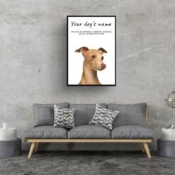 dog paintings prints italian greyhound living room