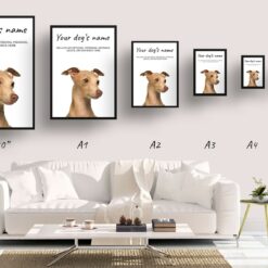 dog paintings prints italian greyhound print size comparison