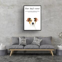 dog paintings prints jack russel living room
