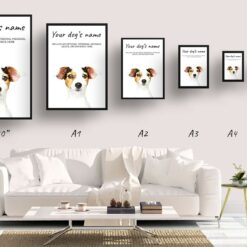 dog paintings prints jack russel print size comparison