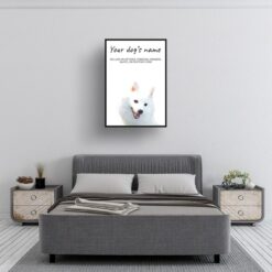dog paintings prints japanese spitz bedroom
