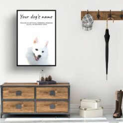 dog paintings prints japanese spitz hall