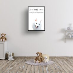 dog paintings prints japanese spitz kids room