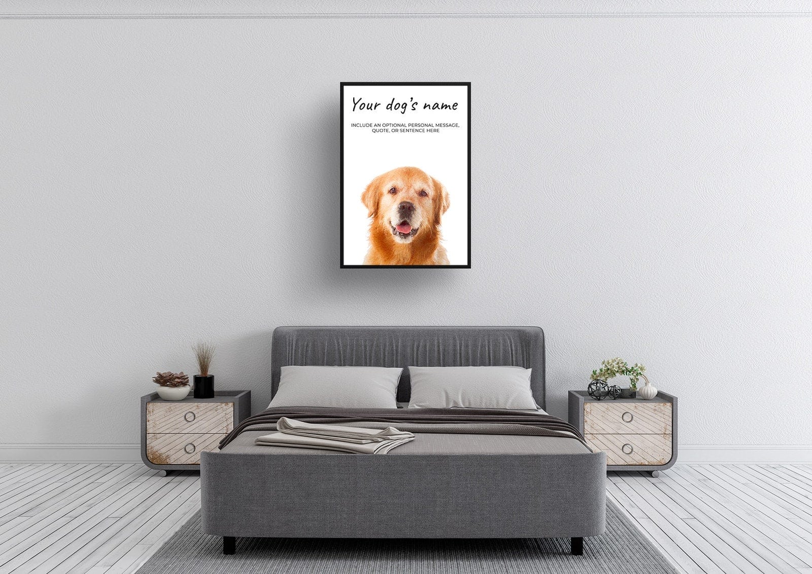 Golden Retriever personalised dog print painting. Framed & un-framed wall art 9 Golden Retriever personalised dog print painting. Framed & un-framed wall art - Image 7