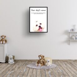 Maltese personalised dog print painting. Framed & un-framed wall art 11 dog paintings prints maltese kids room