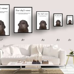 dog paintings prints newfoundland print size comparison
