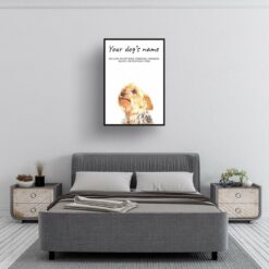 Norfolk Terrier personalised dog print painting. Framed & un-framed wall art 9 dog paintings prints norfolk terrier bedroom