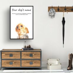 Norfolk Terrier personalised dog print painting. Framed & un-framed wall art 10 dog paintings prints norfolk terrier hall