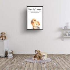 Norfolk Terrier personalised dog print painting. Framed & un-framed wall art 11 dog paintings prints norfolk terrier kids room