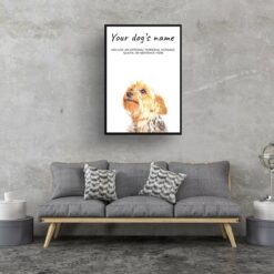 Norfolk Terrier personalised dog print painting. Framed & un-framed wall art 12 dog paintings prints norfolk terrier living room