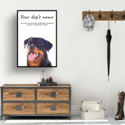 dog paintings prints rottweiller hall