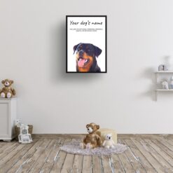 dog paintings prints rottweiller kids room