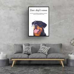 dog paintings prints rottweiller living room