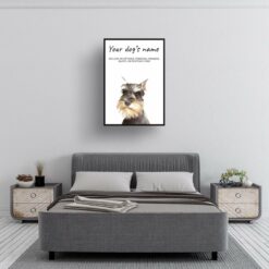 dog paintings prints schnauzer bedroom