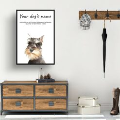 dog paintings prints schnauzer hall
