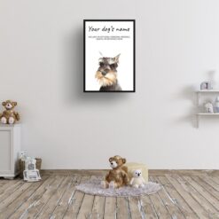 dog paintings prints schnauzer kids room