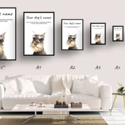 dog paintings prints schnauzer print size comparison
