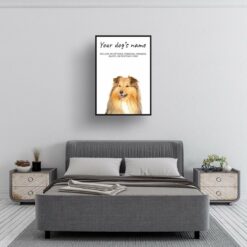 Shetland Sheepdog personalised dog print painting. Framed & un-framed wall art 9 dog paintings prints shetland sheepdog bedroom
