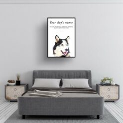dog paintings prints siberian husky bedroom