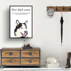 dog paintings prints siberian husky hall