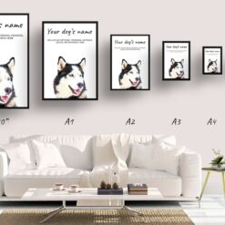 dog paintings prints siberian husky print size comparison