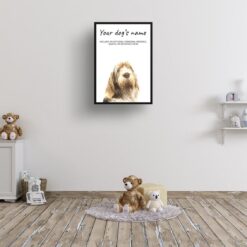 dog paintings prints spinone italiano kids room