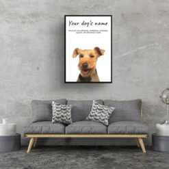 Welsh Terrier personalised dog print painting. Framed & un-framed wall art 12 Welsh Terrier personalised dog print painting. Framed & un-framed wall art - Image 5