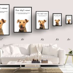 Welsh Terrier personalised dog print painting. Framed & un-framed wall art 14 Welsh Terrier personalised dog print painting. Framed & un-framed wall art - Image 7