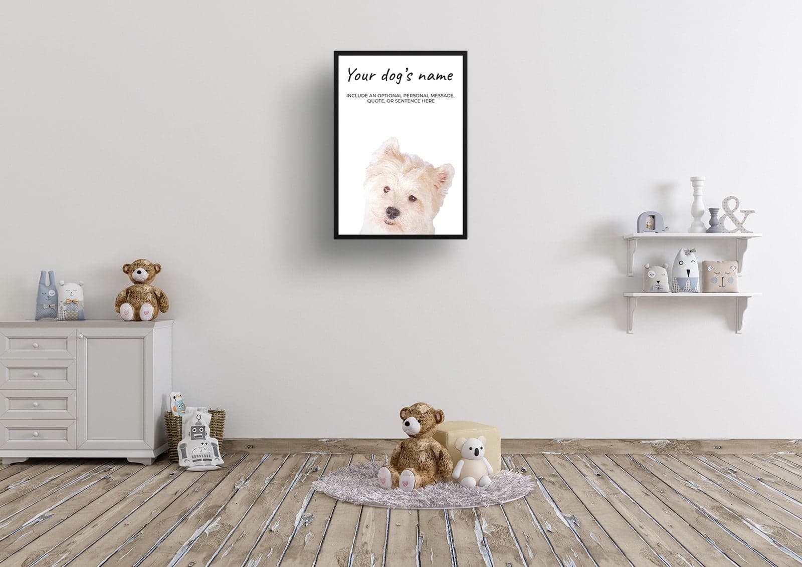 Westie personalised dog print painting. Framed & un-framed wall art 6 Westie personalised dog print painting. Framed & un-framed wall art - Image 4