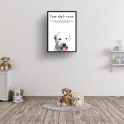 Wheaten Terrier personalised dog print painting. Framed & un-framed wall art 11 dog paintings prints wheaten terrier kids room