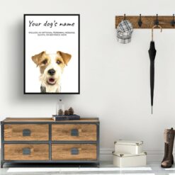 Wire Haired Fox Terrier personalised dog print painting. Framed & un-framed wall art 10 dog paintings prints wire haired fox terrier hall