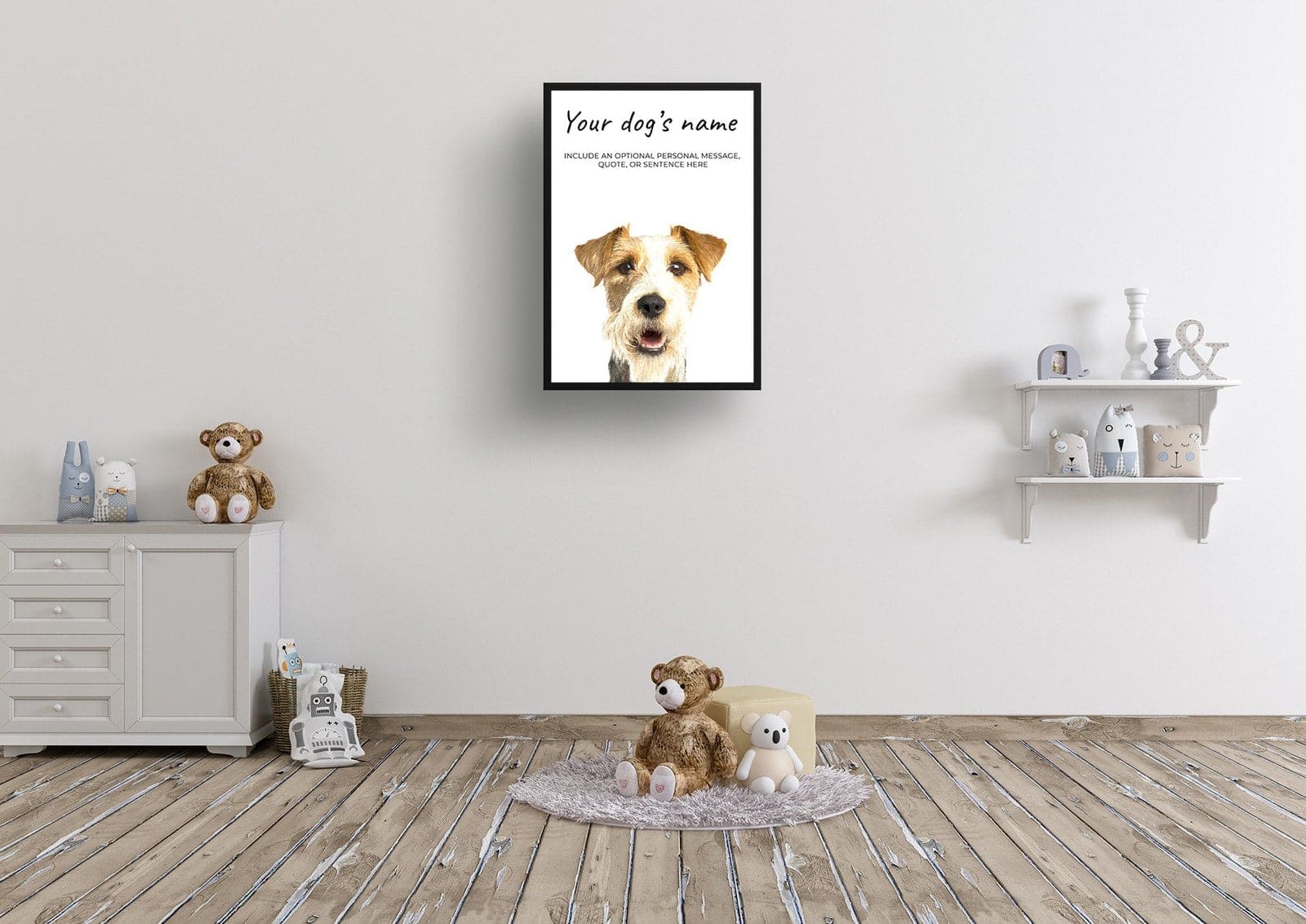 Wire Haired Fox Terrier personalised dog print painting. Framed & un-framed wall art 5 Wire Haired Fox Terrier personalised dog print painting. Framed & un-framed wall art - Image 4