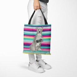 American Staffordshire terrier grey Travel Style Tote Bag 39 American Staffordshire terrier grey Travel Style Tote Bag - Image 12