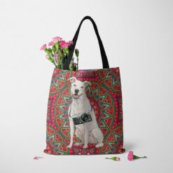 American Staffordshire terrier Travel Style Tote Bag 37 travel dogs tote american staffordshire terrier mandala tote standing carnations