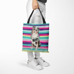 Australian Shepherd Travel Style Tote Bag 39 travel dogs tote australian shepherd beach tote woman trowsers walking view