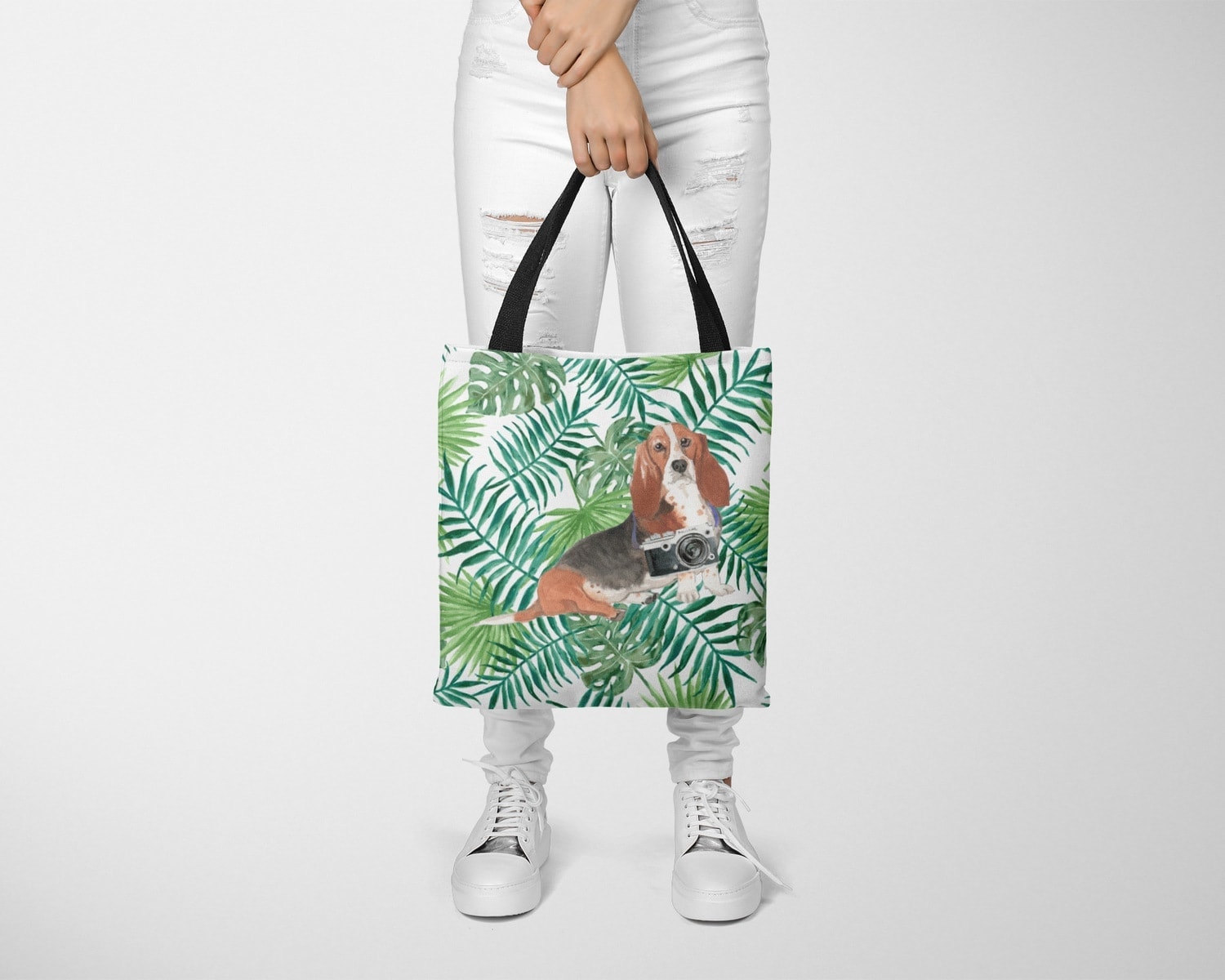 Basset Hound Travel Style Tote Bag 9 Basset Hound Travel Style Tote Bag - Image 8