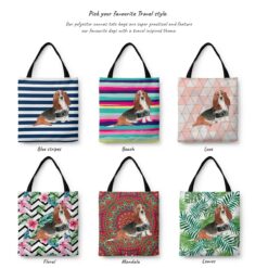 Basset Hound Travel Style Tote Bag 28 travel dogs tote basset hound variations