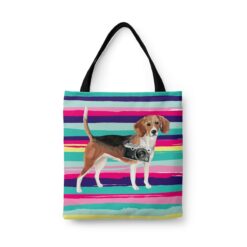 Beagle Travel Style Tote Bag 31 travel dogs tote beagle beach front view White