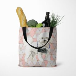 Bichon Frise Travel Style Tote Bag 36 travel dogs tote bichon frise luxe tote standing food