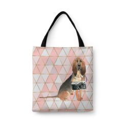 BloodHound Travel Style Tote Bag 30 travel dogs tote bloodhound luxe front view White