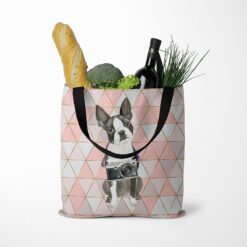 travel dogs tote boston terrier luxe tote standing food