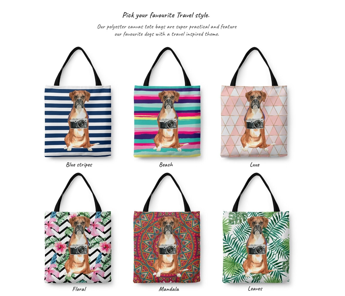 Boxer Travel Style Tote Bag 4 Boxer Travel Style Tote Bag - Image 2