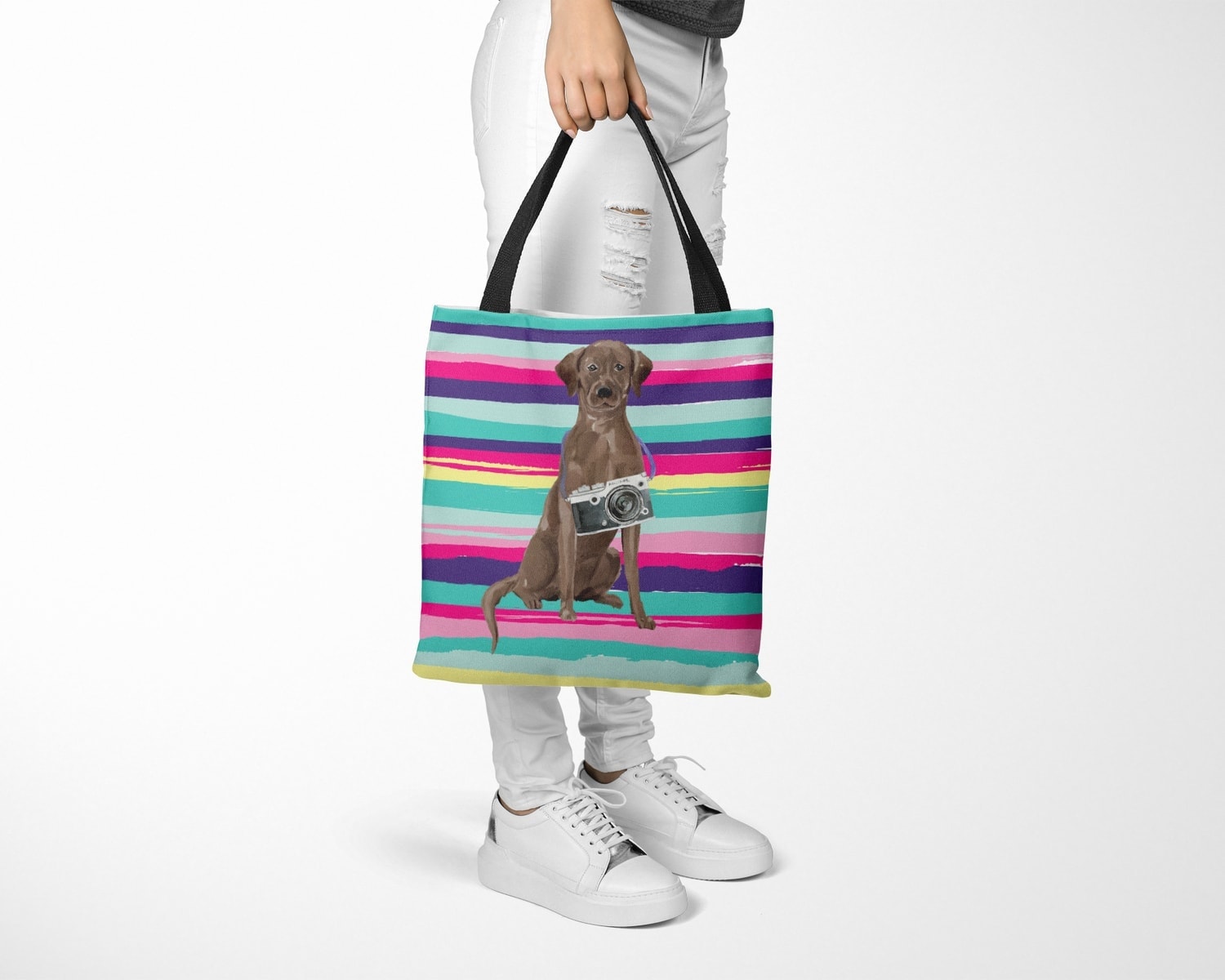 Brown Labrador retriever Travel Style Tote Bag 14 Brown Labrador retriever Travel Style Tote Bag - Image 12